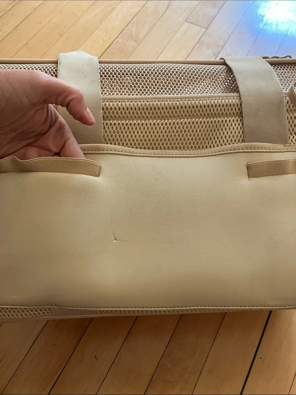 Wild One Airline Soft Mesh Beige Tan Small Pet Carrier 18 Inches